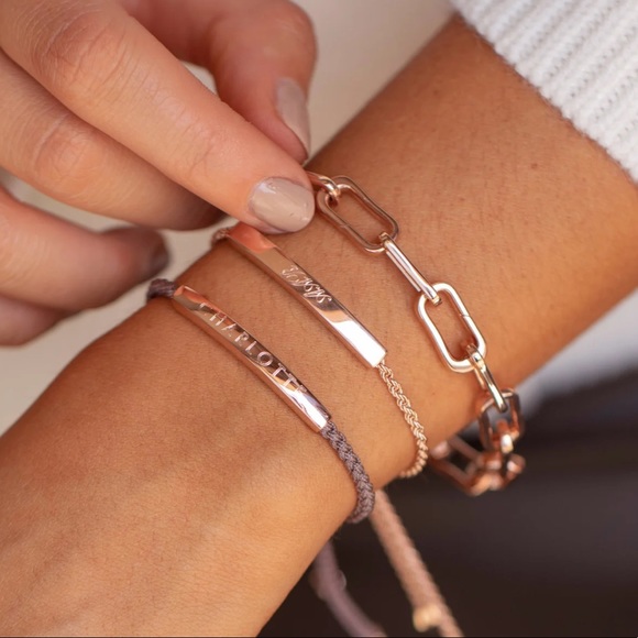 Monica Vinader Linear Chain Rose Gold Bracelet - Picture 5 of 5